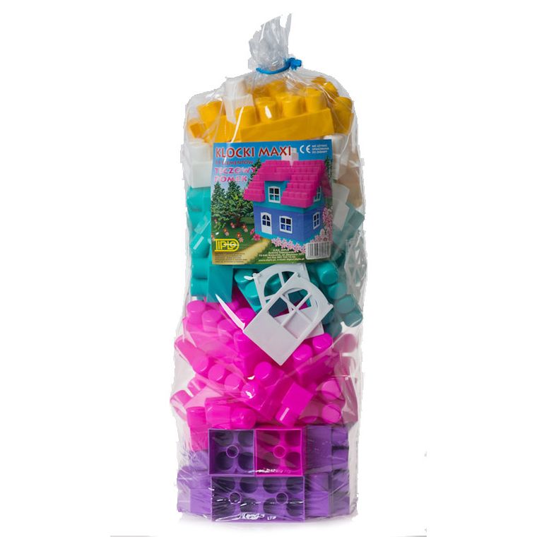 Diplo Maxi, Tęczowy Domek, klocki konstrukcyjne, 99 elementów