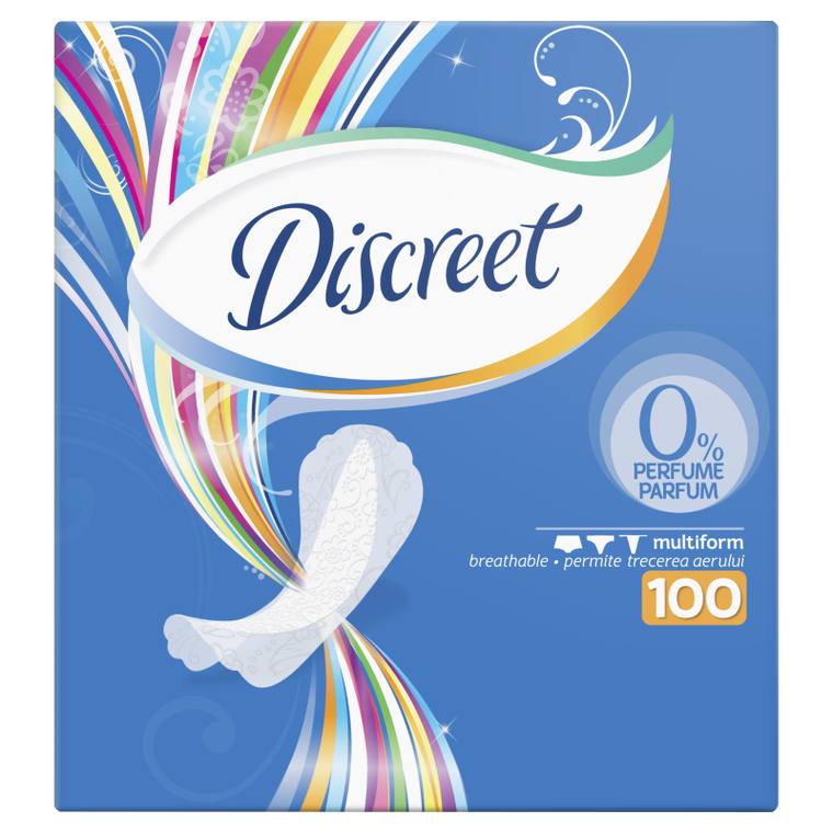 Discreet, Air Multiform, oddychające wkładki higieniczne, 100 szt.
