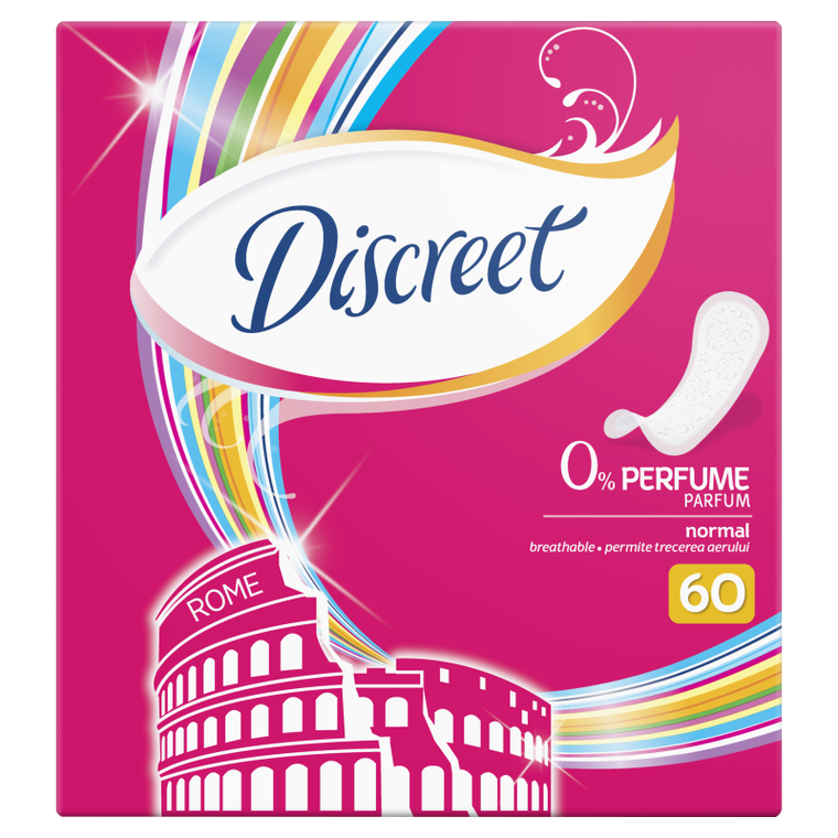 Discreet, Normal Bezzapachowe, wkładki higieniczne, 60 szt.