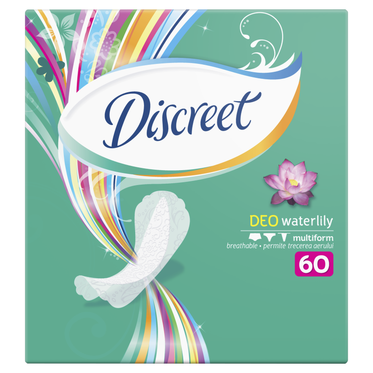 Discreet, Waterlily Multiform, oddychające wkładki higieniczne, 60 szt.