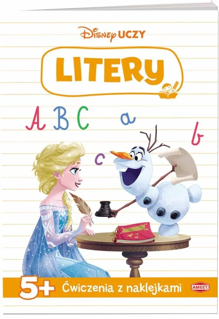 Disney uczy. Kraina Lodu. Ćwiczenia z naklejkami Litery
