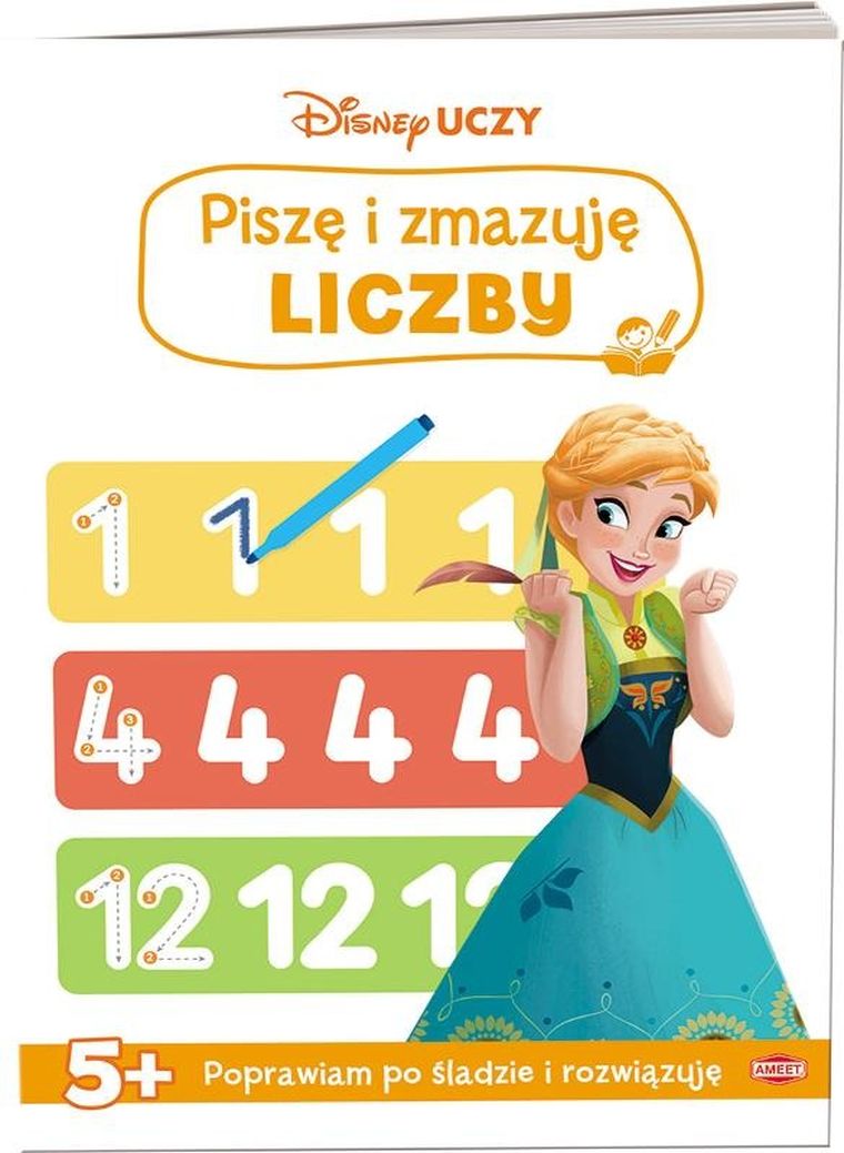 Disney uczy. Kraina Lodu. Piszę i zmazuję liczby