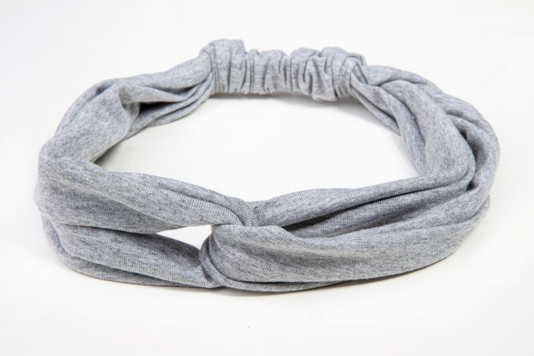 Dkaren, bawełniana opaska do włosów, W-szary