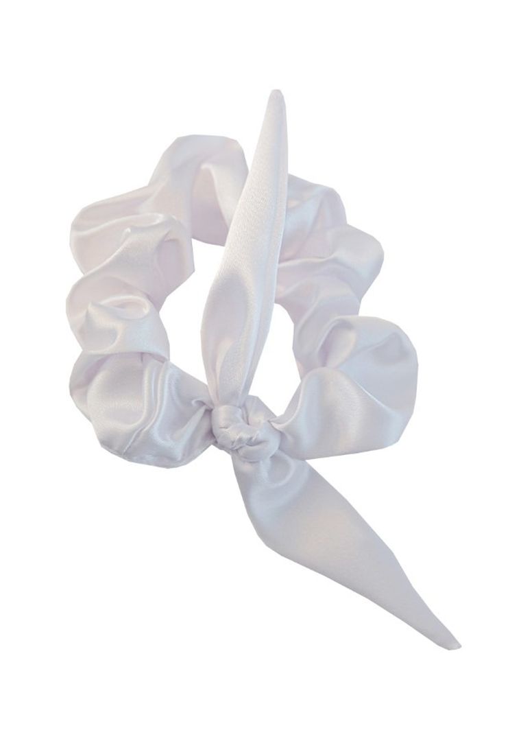Dkaren, satynowa gumka do włosów, biała