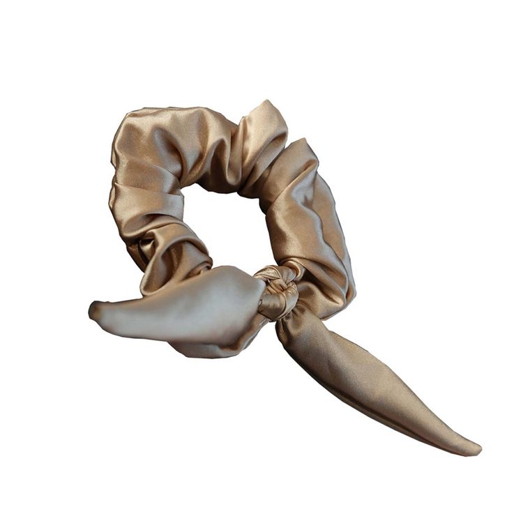 Dkaren, satynowa gumka do włosów, jasny brąz