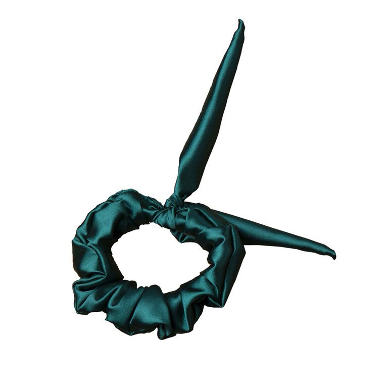 Dkaren, satynowa gumka do włosów, zielona