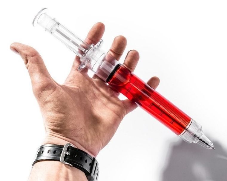 Długopis, strzykawa XXL