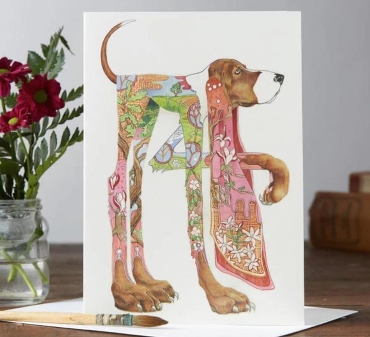 DM Collection, karnet B6 z kopertą, Pies ogar