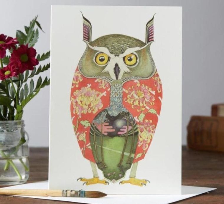 DM Collection, karnet B6 z kopertą, Sowa z długimi uszami