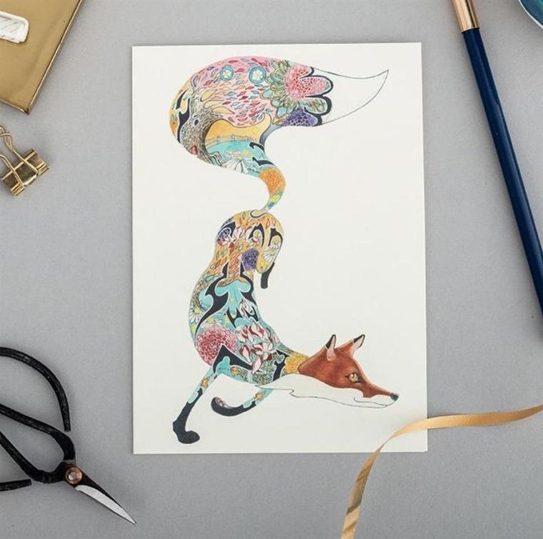 DM Collection, karnet B6 z kopertą, Turkusowy lis