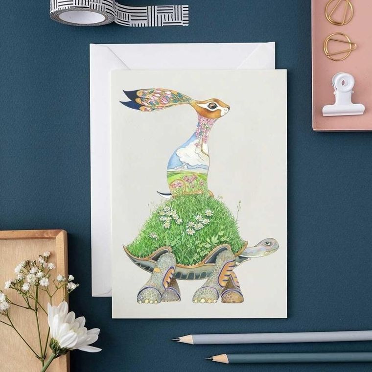 DM Collection, karnet B6 z kopertą, Żółw i zając