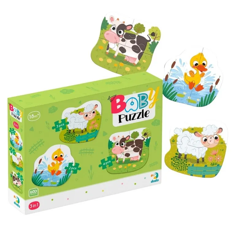 Dodo, Baby, Wiejskie zwierzęta, puzzle 3w1