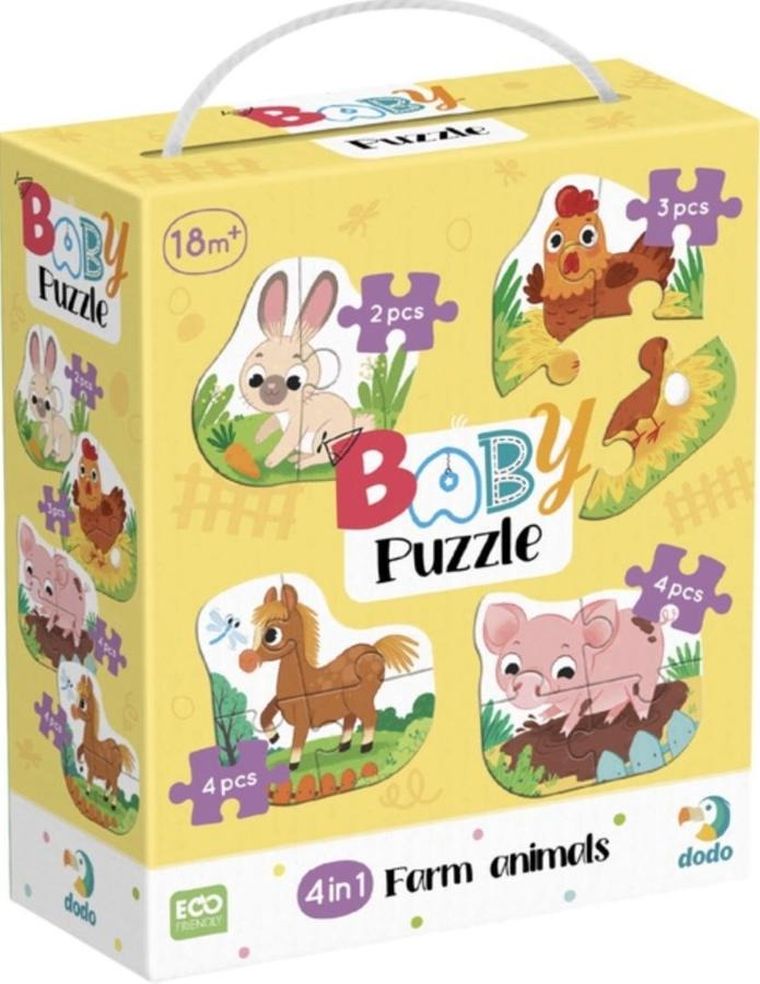 Dodo, Baby, Zwierzęta z gospodarstwa, puzzle 4w1