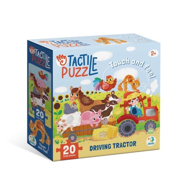 Dodo, Jadę traktorem, puzzle sensoryczne, 20 elementów