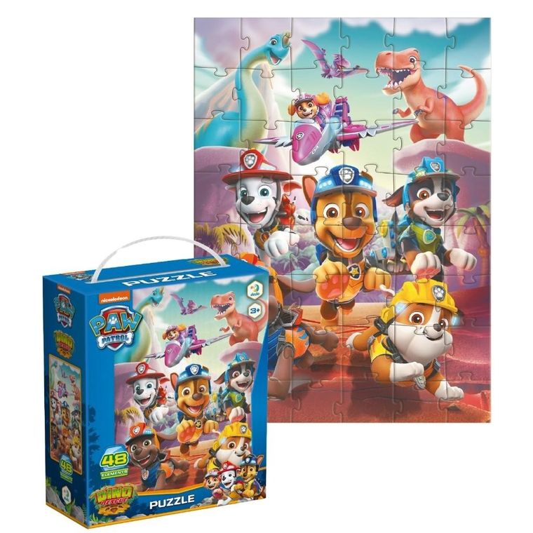 Dodo, Psi Patrol, Dinozaury, puzzle, 48 elementów