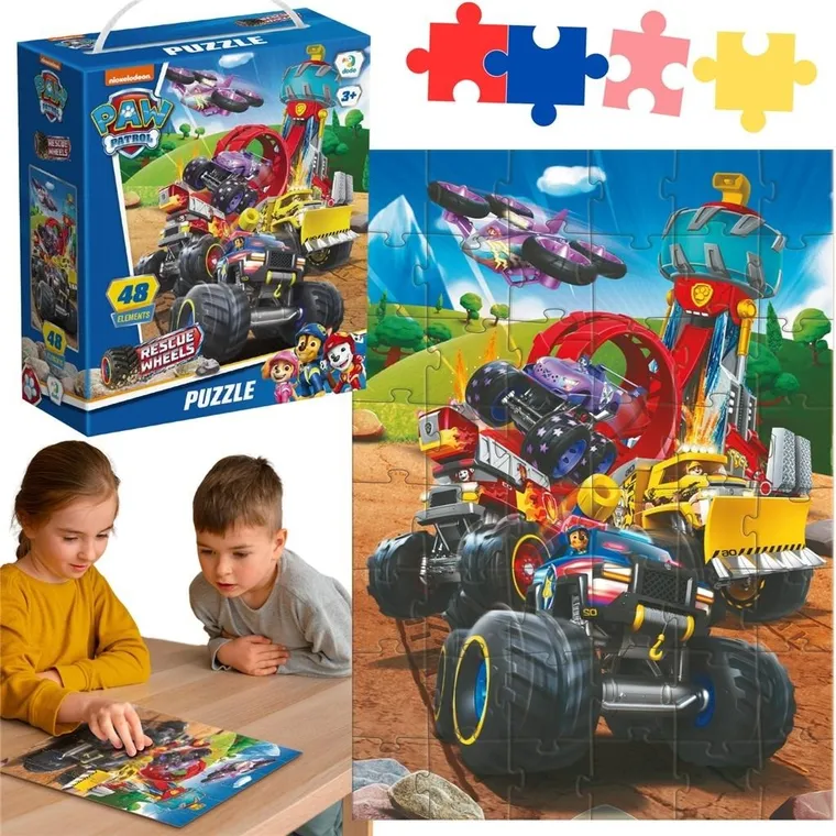 Dodo, Psi Patrol, pojazdy, puzzle, 48 elementów