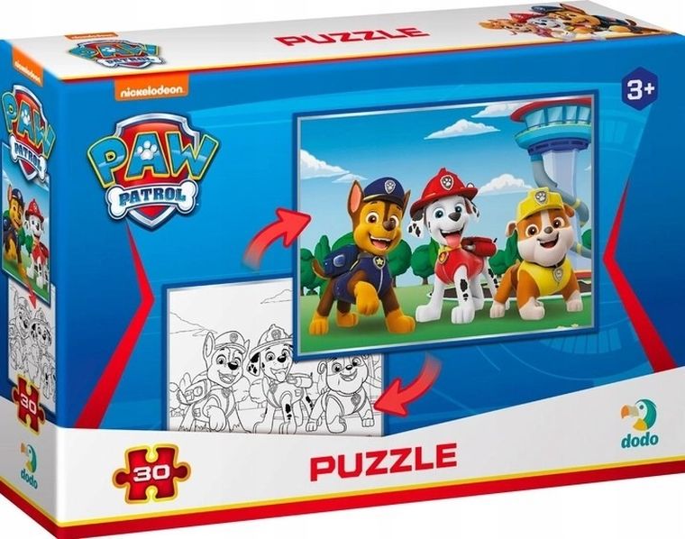 Dodo, Psi Patrol, puzzle 2w1, 30 elementów