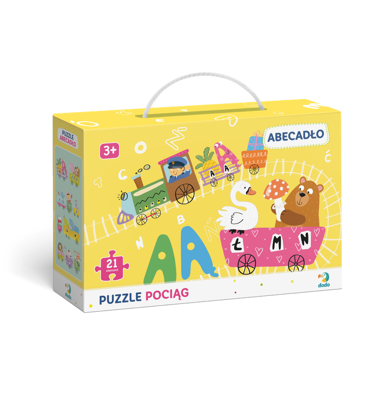 Dodo, puzzle, pociąg abecadło, 21 elementów