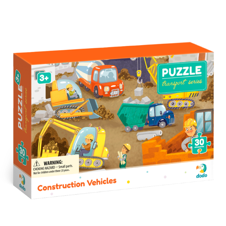 Dodo, puzzle, Profesje, Maszyny budowlane, 30 elementów