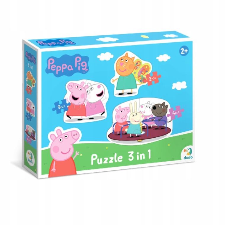 Dodo, Świnka Peppa, puzzle 3w1, 9 elementów