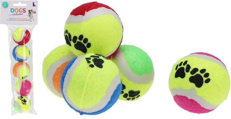 Dogs Collection, piłka dla psa, tenis ziemny, 5 szt.