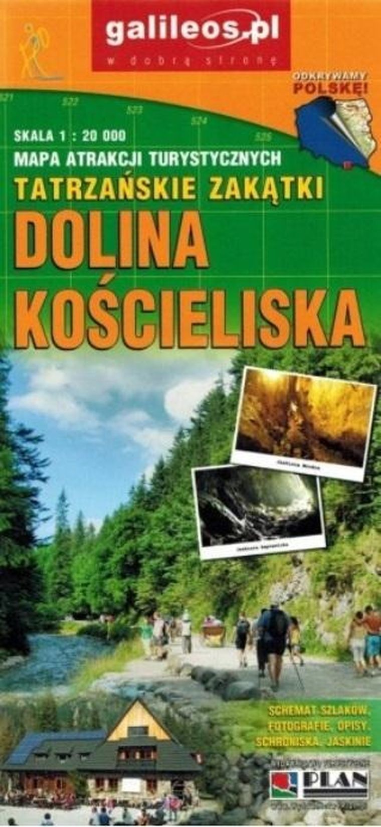 Dolina Kościeliska. Mapa atrakcji