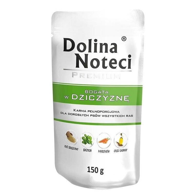 Dolina Noteci, karma mokra dla psa, bogata w dziczyznę, 150 g