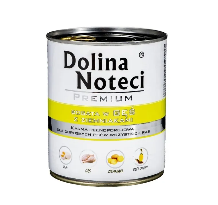 Dolina Noteci, Premium, Adult, gęś i ziemniaki, puszka dla psa, 800g
