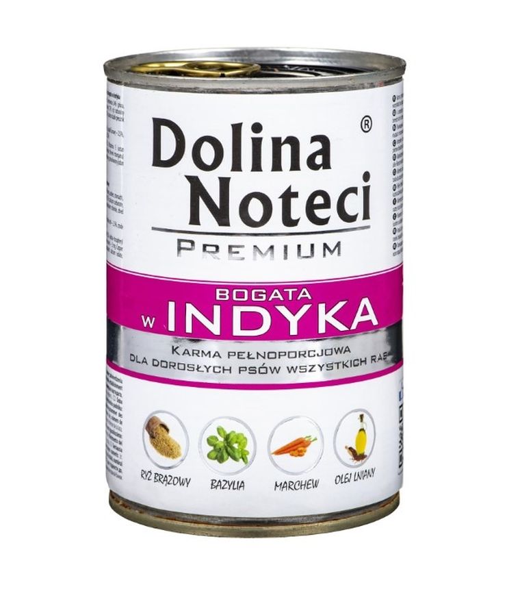 Dolina Noteci, Premium, Adult, indyk, puszka dla psa, 400g