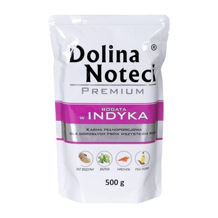Dolina Noteci, Premium, Adult, indyk, saszetka dla psa, 500g