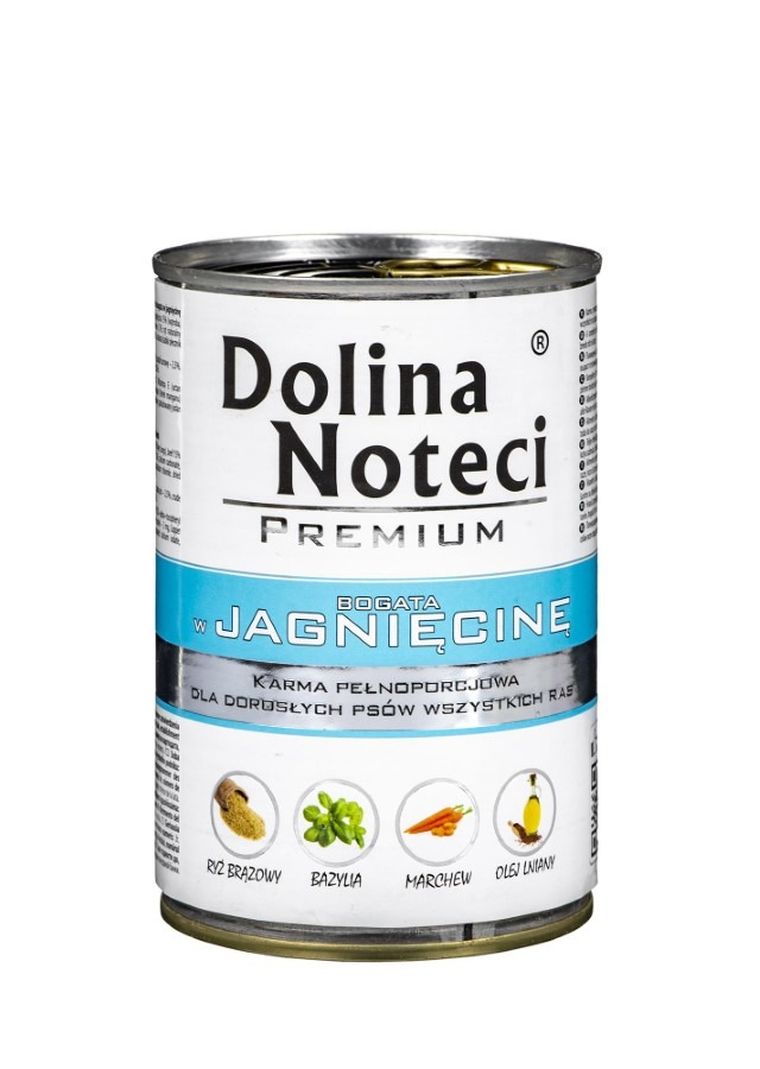 Dolina Noteci, Premium, Adult, jagnięcina, puszka dla psa, 400g