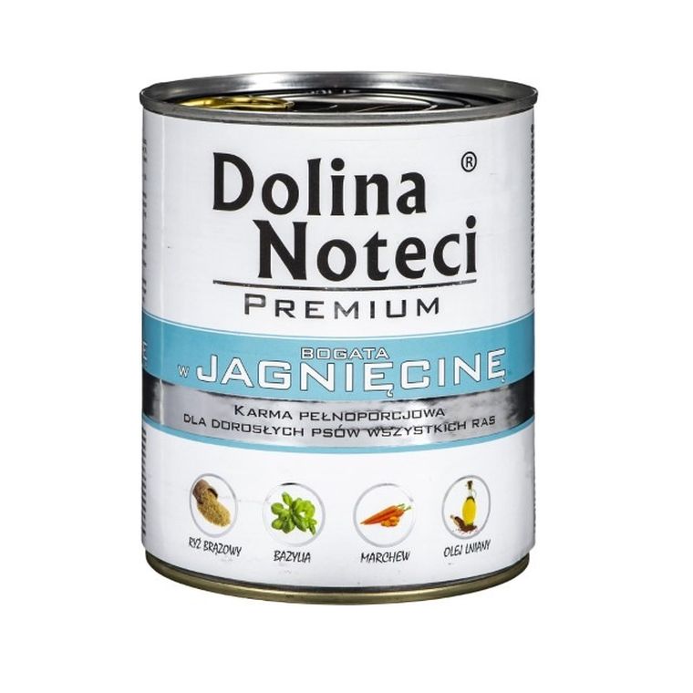 Dolina Noteci, Premium, Adult, jagnięcina, puszka dla psa, 800g