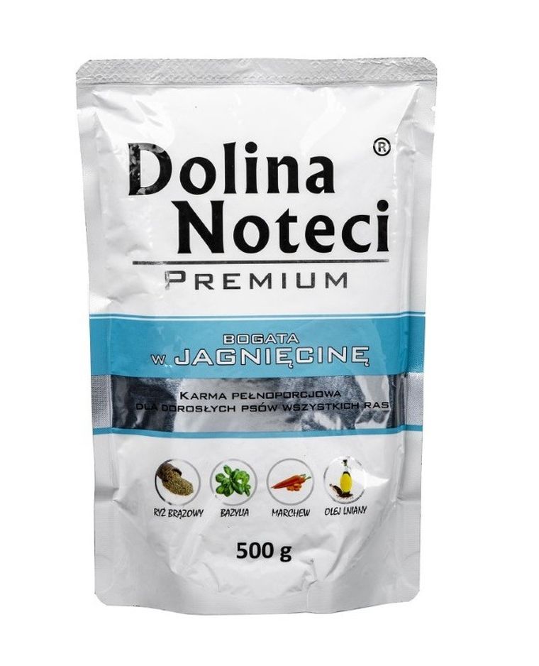 Dolina Noteci, Premium, Adult, jagnięcina, saszetka dla psa, 500g