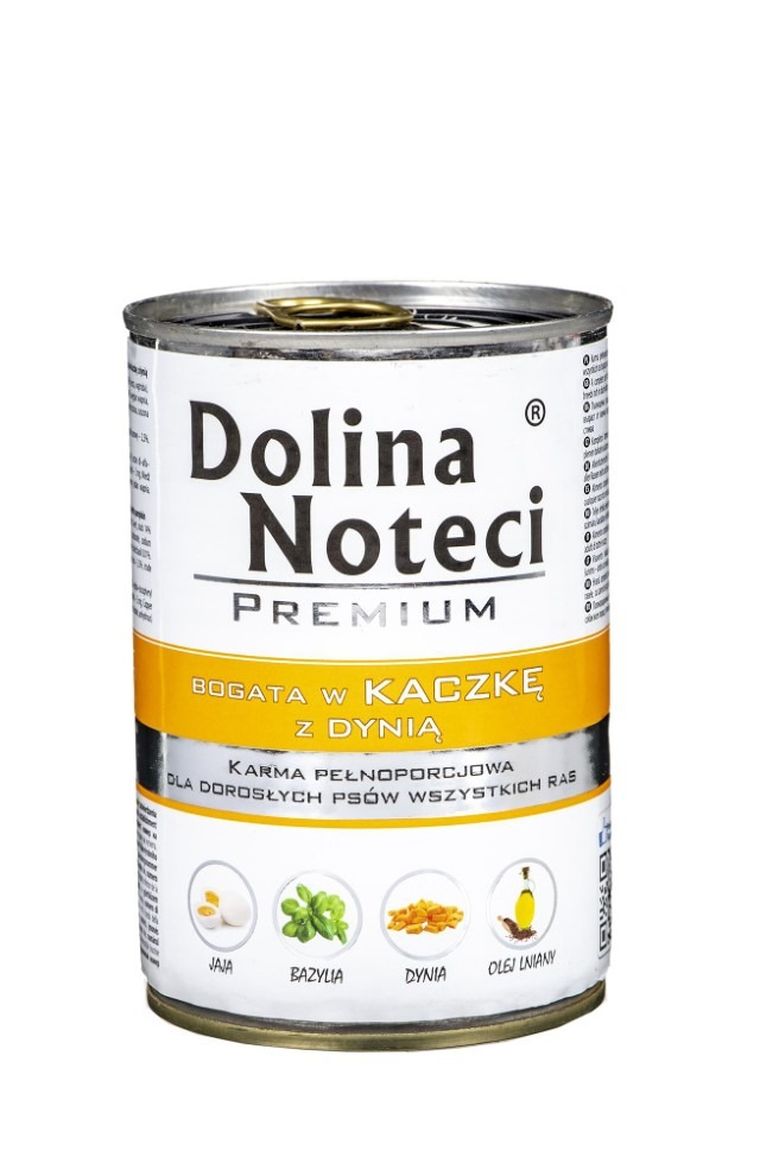 Dolina Noteci, Premium, Adult, kaczka i dynia, puszka dla psa, 400g
