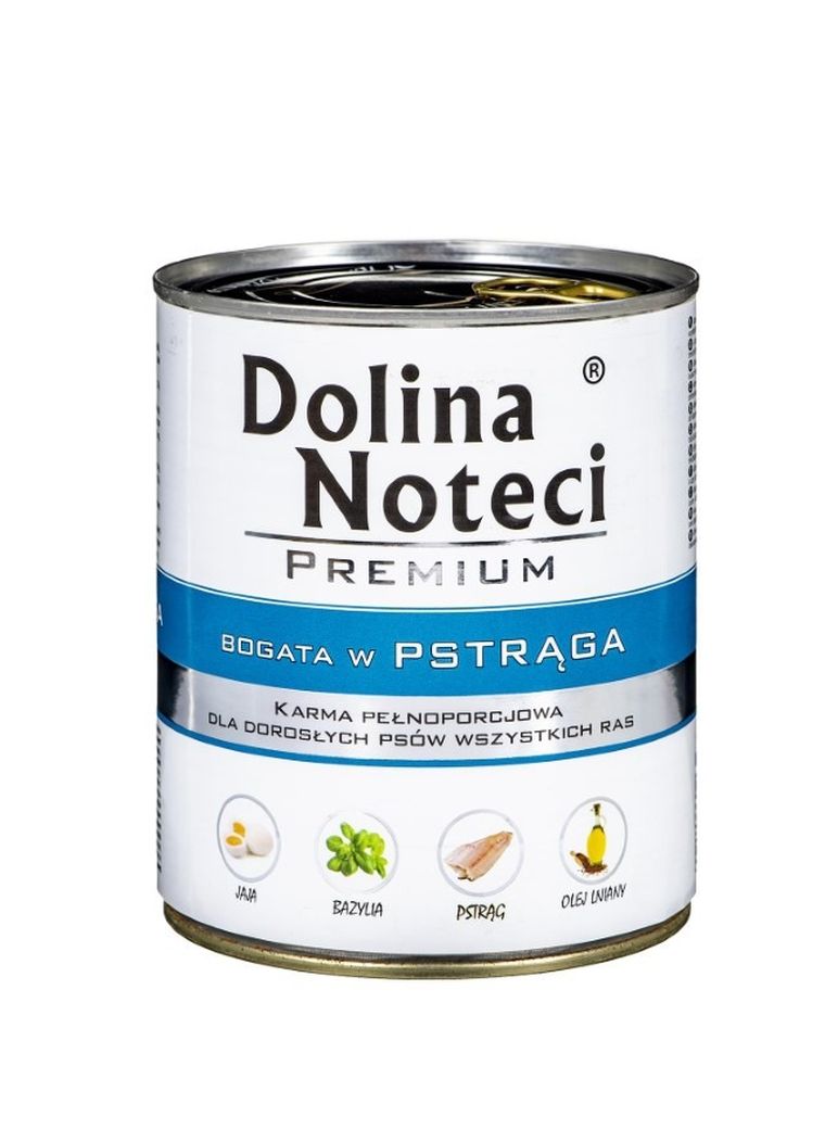 Dolina Noteci, Premium, Adult, pstrąg, puszka dla psa, 800g