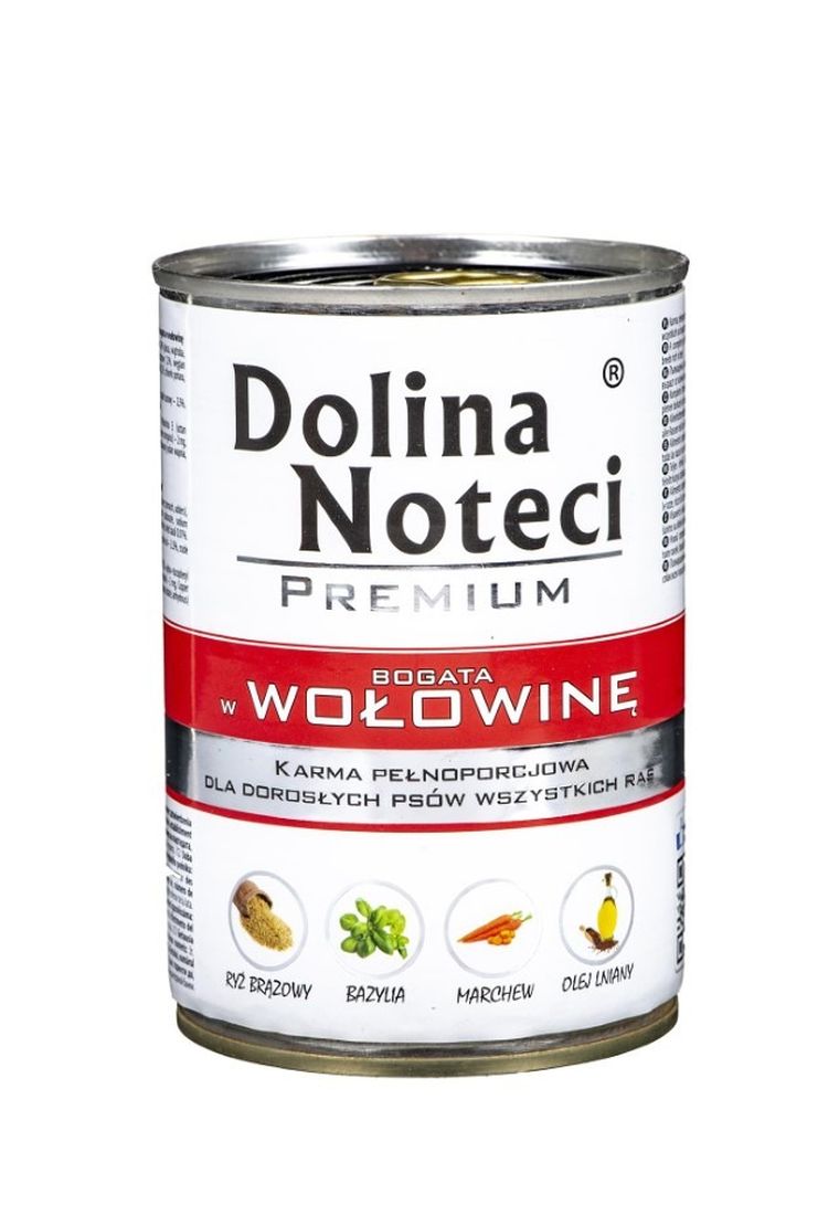 Dolina Noteci, Premium, Adult, wołowina, puszka dla psa, 400g