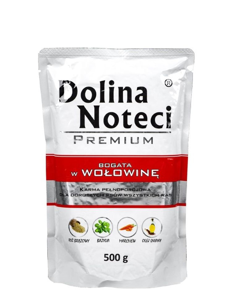 Dolina Noteci, Premium, Adult, wołowina, saszetka dla psa, 500g