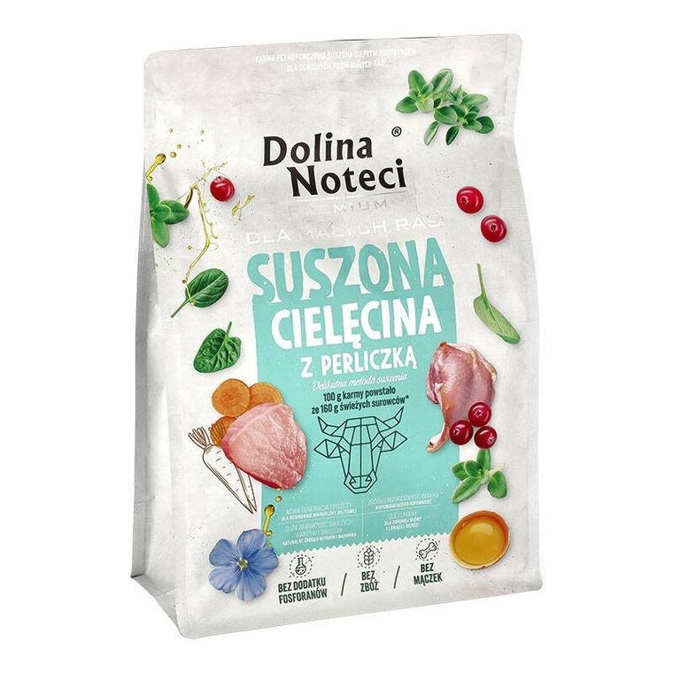 Dolina Noteci, Premium, cielęcina i perliczka, sucha karma dla psa, 3kg