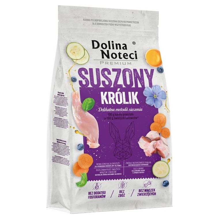 Dolina Noteci, Premium, karma suszona dla psa, królik, 9kg