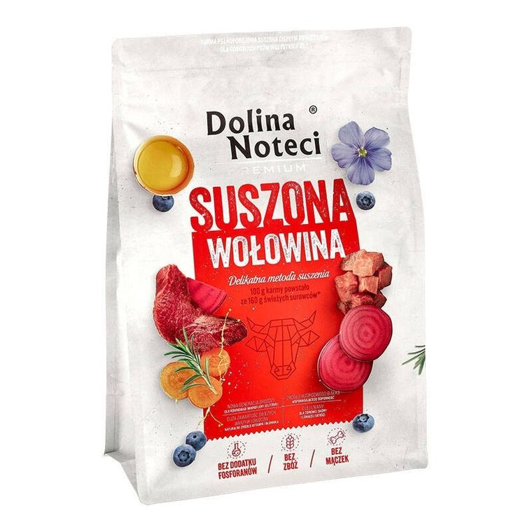 Dolina Noteci, Premium, wołowina, sucha karma dla psa, 3kg