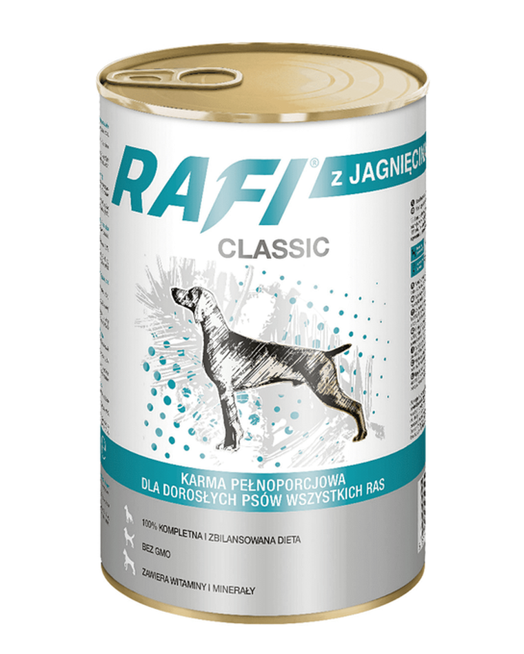 Dolina Noteci, Rafi, Classic, karma dla psów rasowych, jagnięcina, 1240g
