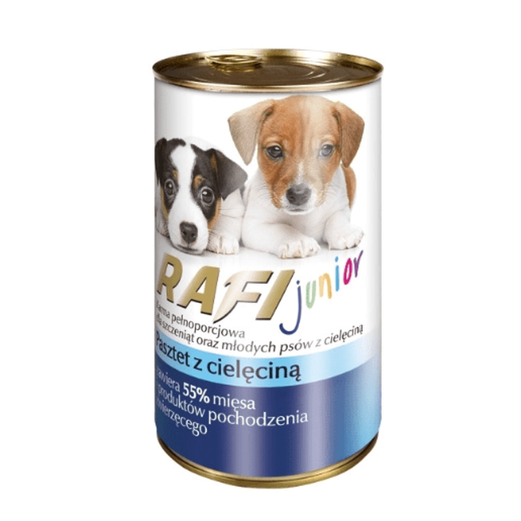 Dolina Noteci Rafi, Junior, karma dla młodych psów wszystkich ras, cielęcina, 400g