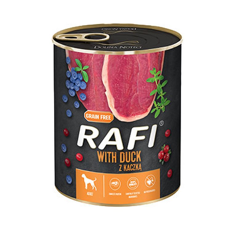 Dolina Noteci, Rafi, karma mokra dla psa, kaczka, borówka, żurawina, 800 g