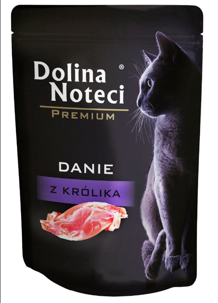 Dolina Noteci, saszetka, bezzbożowa karma dla kotów, królik, 85g