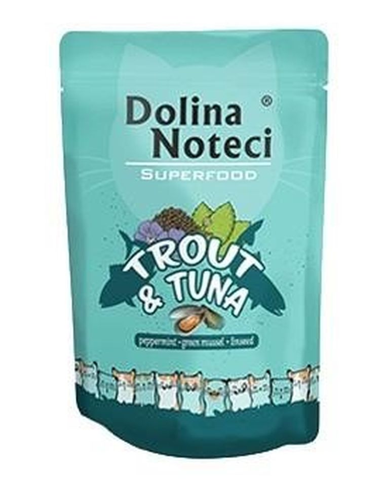 Dolina Noteci, Superfood, pstrąg i tuńczyk, saszetka dla kota, 85 g