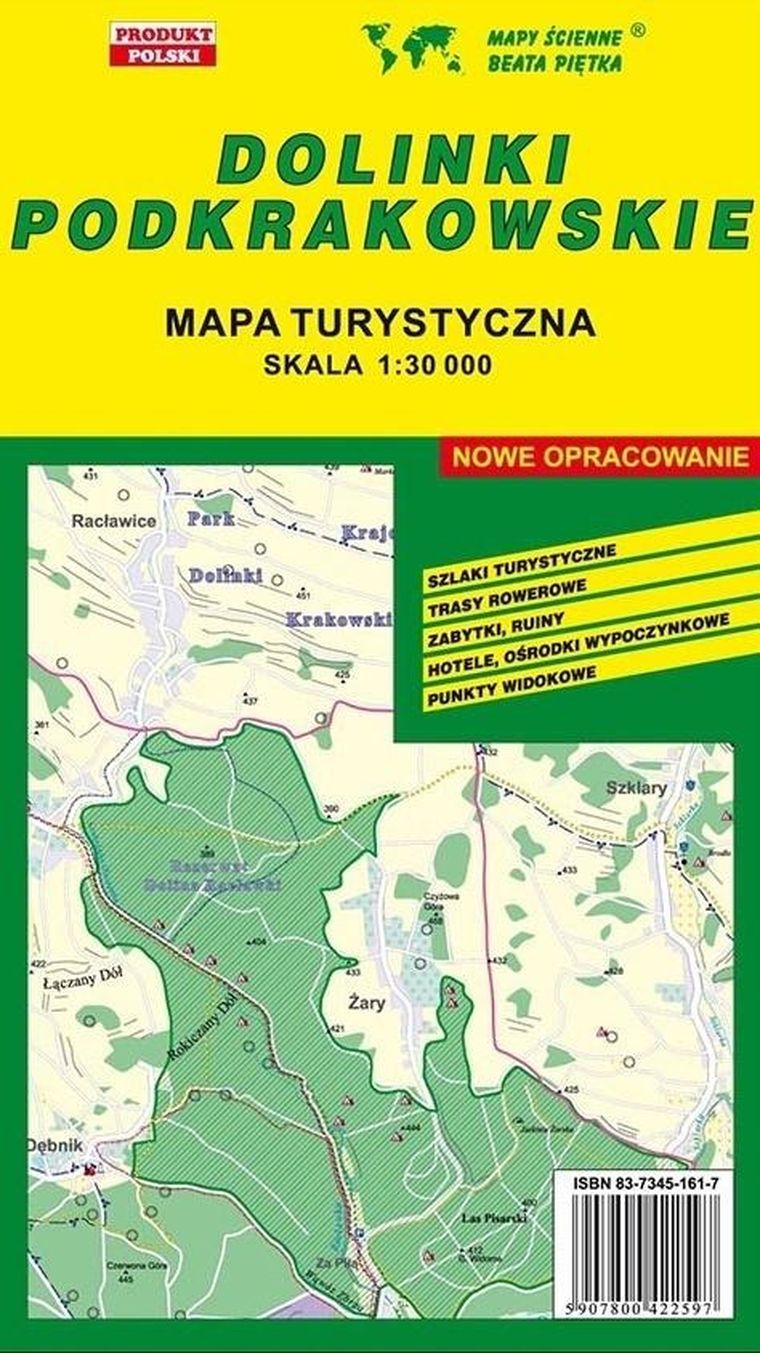 Dolinki Podkrakowskie. Mapa turystyczna 1:30 000