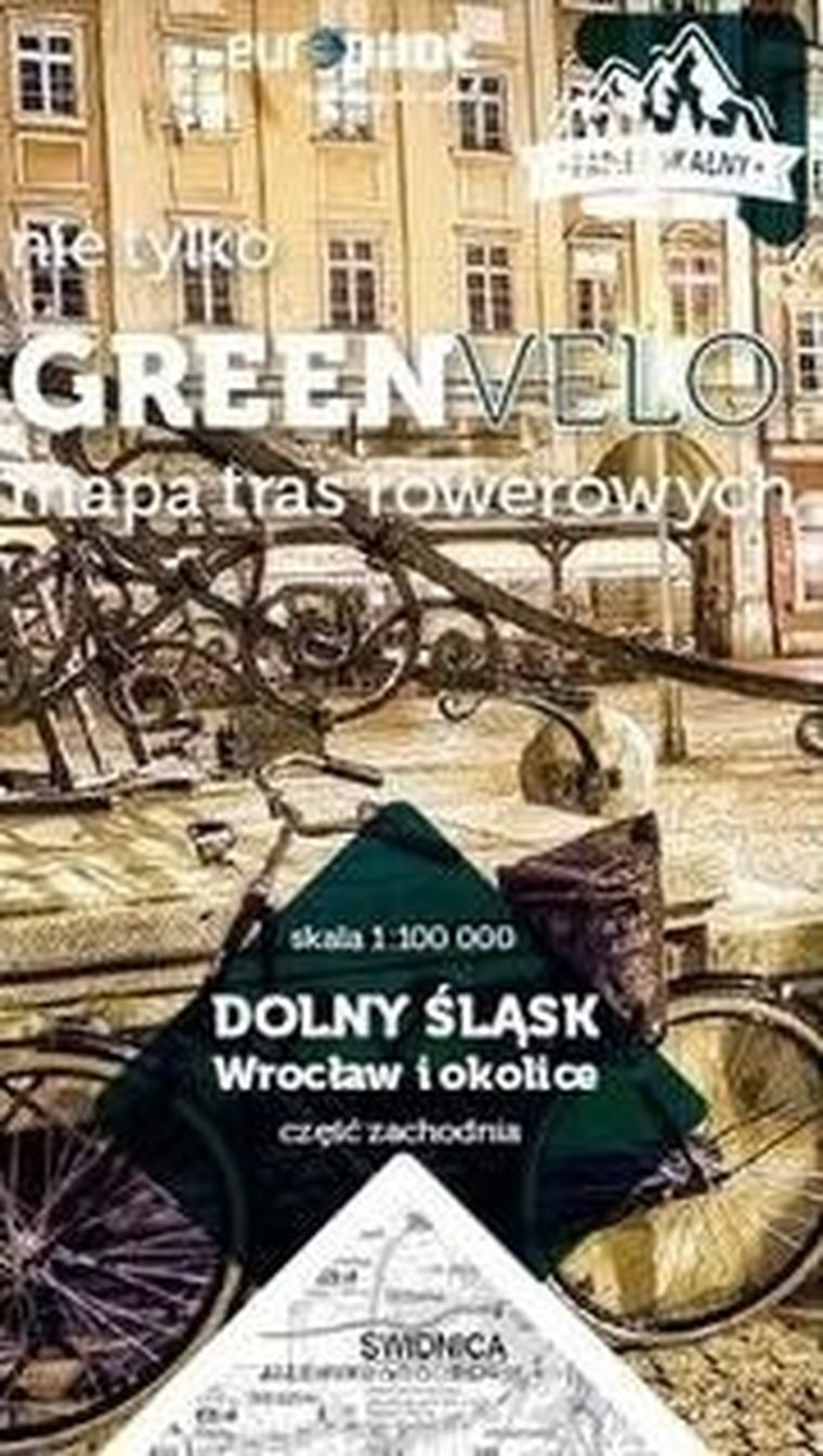Dolny Śląsk. Wrocław i okolice. Część zachodnia. Mapa tras rowerowych
