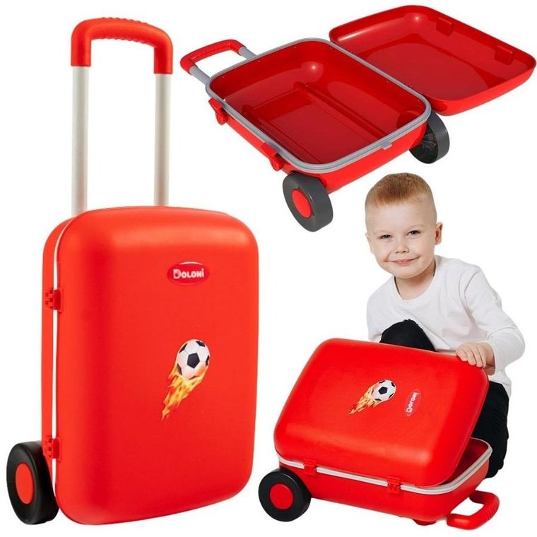Doloni, walizka dziecięca, czerwona