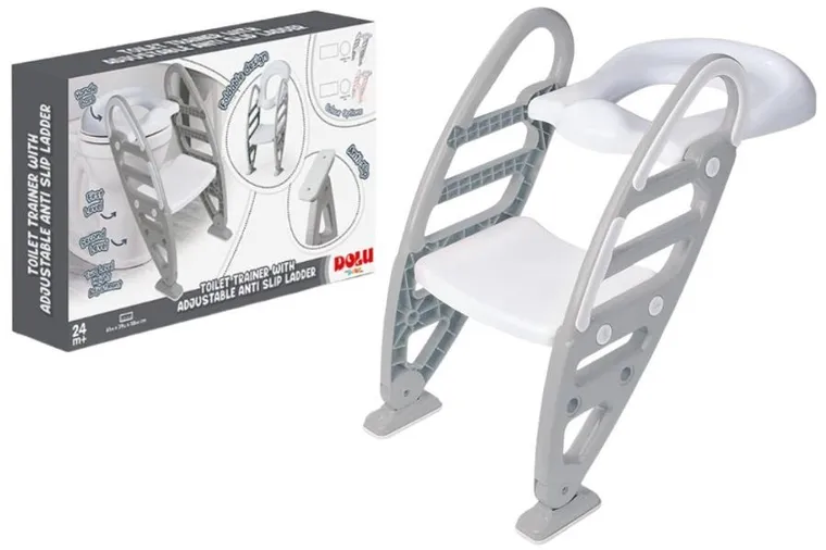 Dolu, nakładka na sedes z drabinką, szara