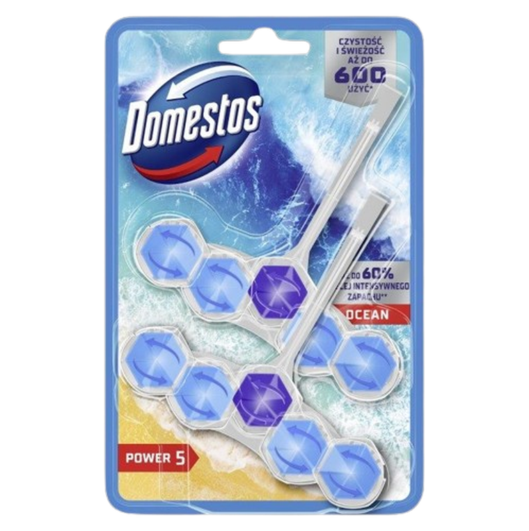 Domestos, Power 5, kostka toaletowa, ocean, 2-50 g